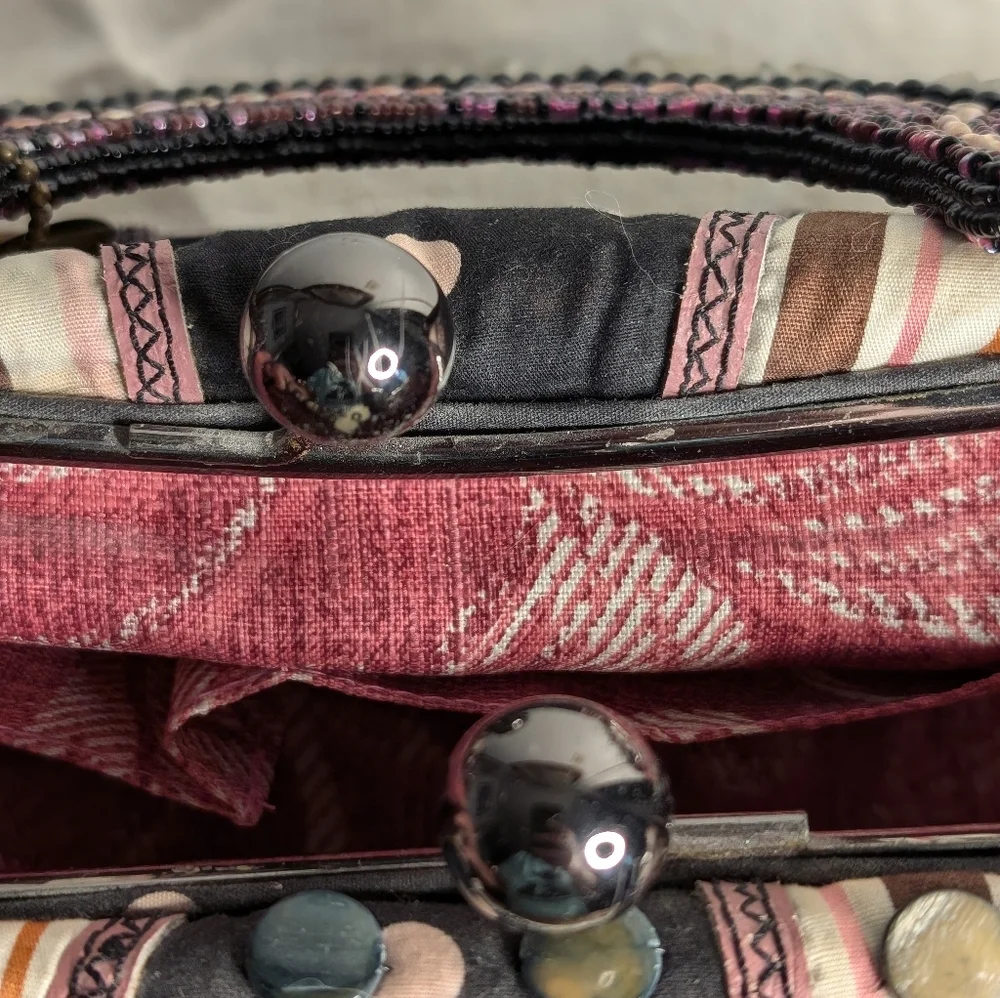 Mary Frances hand bag beads fabric - Picture 13 of 17